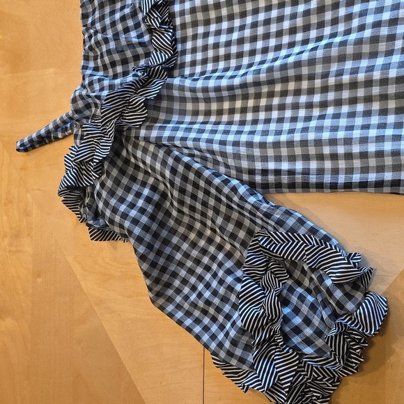 Danny & Nicole Black and White Ruffled Sundress - Picture 3 of 6